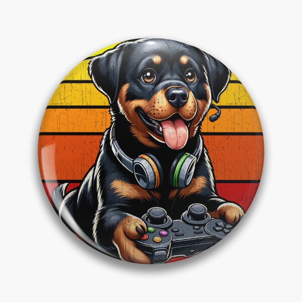 Item preview, Funny Rottweiler Vintage Gamer Videogames Pew Zoo Boys Girls Kids designed and sold by rafaeltto.