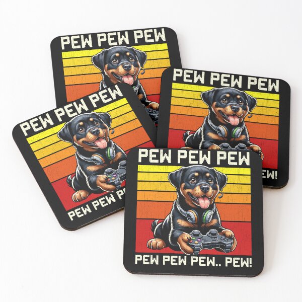Item preview, Funny Rottweiler Vintage Gamer Videogames Pew Zoo Boys Girls Kids designed and sold by rafaeltto.