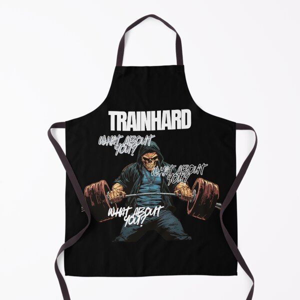 Item preview, Train Hard What About You – Hooded Skull Gym Workout Design designed and sold by TrainHardCo.