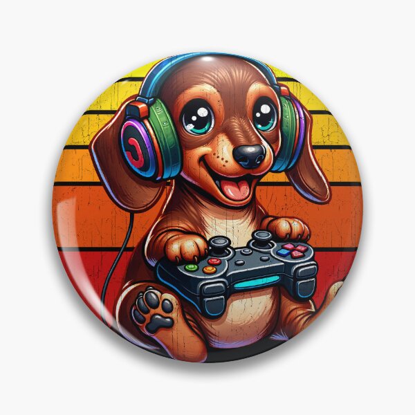 Item preview, Funny Dachshund Vintage Gamer Videogames Pew Zoo Mom Dad Kids designed and sold by rafaeltto.