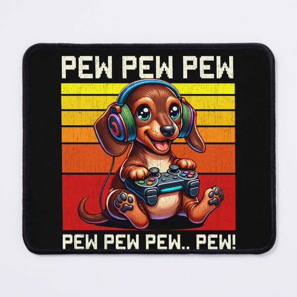 Item preview, Funny Dachshund Vintage Gamer Videogames Pew Zoo Mom Dad Kids designed and sold by rafaeltto.