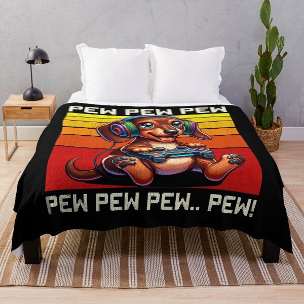 Item preview, Funny Dachshund Vintage Gamer Videogames Pew Zoo Mom Dad Kids designed and sold by rafaeltto.