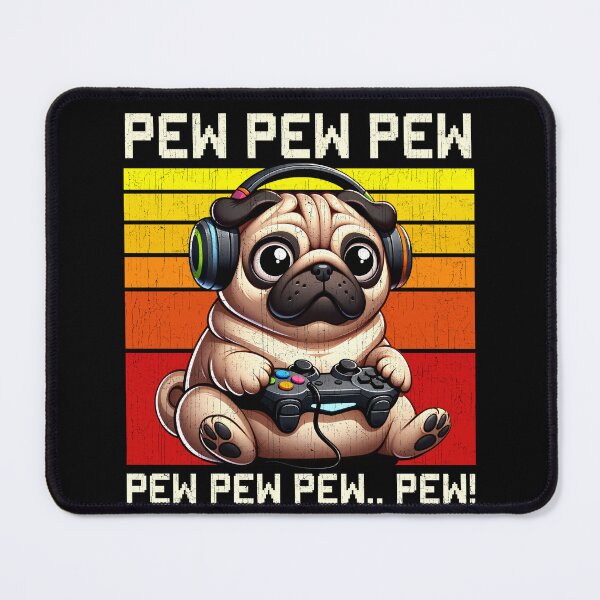 Item preview, Funny Pug Vintage Gamer Videogames Pew Zoo Mom Dad Kids designed and sold by rafaeltto.