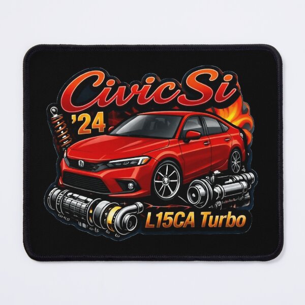 Item preview, Civic Si L15CA Turbo Custom Car Art - Red Sport Compact Design designed and sold by SasquatchTrail.
