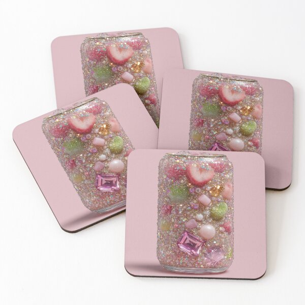 Item preview, Sparkling Pink Jewel and Candy Soda Can Art designed and sold by colorful-white.