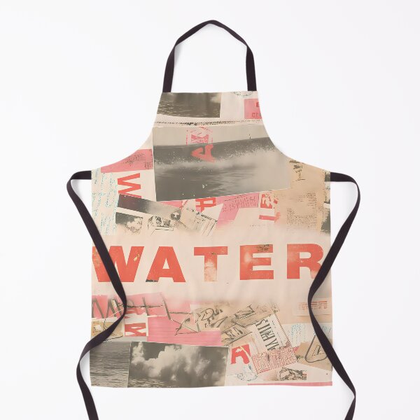 Item preview, Water H2O Vintage Grunge Collage Typography Collection Design designed and sold by ART ATTACK ZONE.