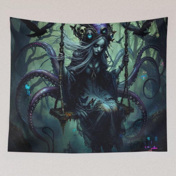 Item preview, Your Abyss: Ethereal Octopus Girl in Dark Forest designed and sold by Insomnia Art Designs.