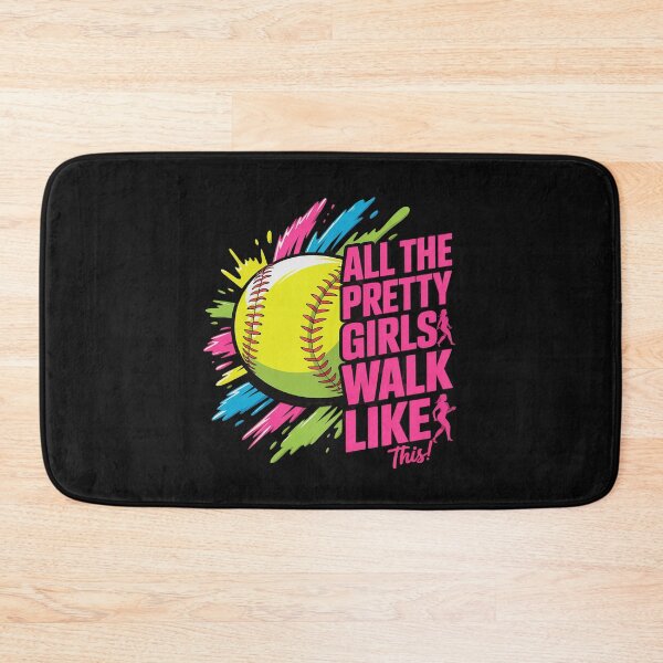 Item preview, All The Pretty Girls Walk Like This Softball Player Women  designed and sold by ReefNight.