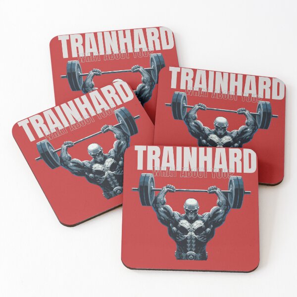 Item preview, Train Hard What About You – Skull Overhead Press Minimal Gym Design designed and sold by TrainHardCo.