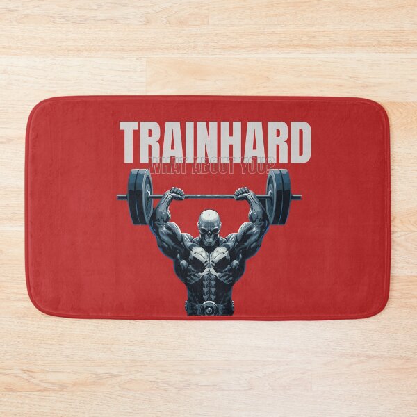 Item preview, Train Hard What About You – Skull Overhead Press Minimal Gym Design designed and sold by TrainHardCo.