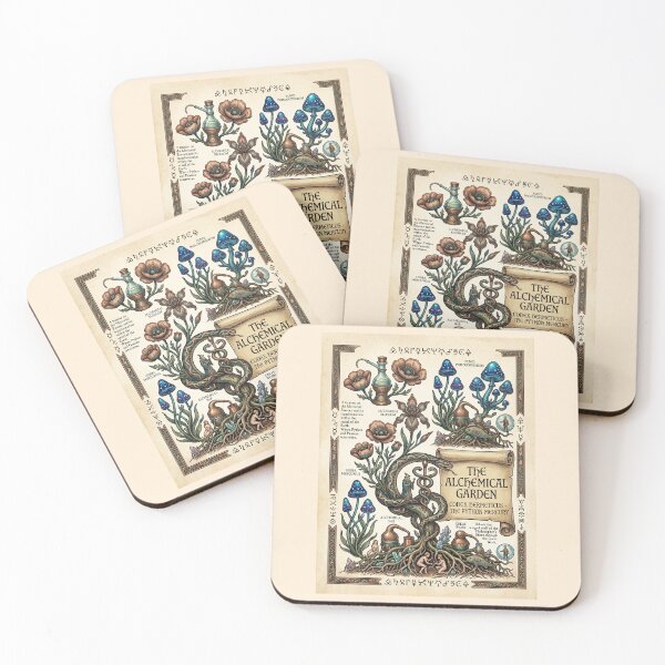 Item preview, Voynich Manuscript Alchemical Garden Mystical Flowers Botanical designed and sold by TeeARTHY.