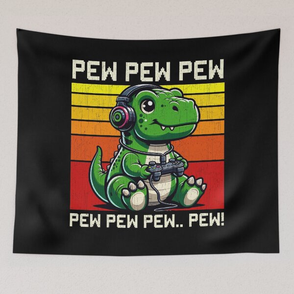 Item preview, Funny Dinosaur Trex Vintage Gamer Videogames Pew Boys Girls Kids designed and sold by rafaeltto.