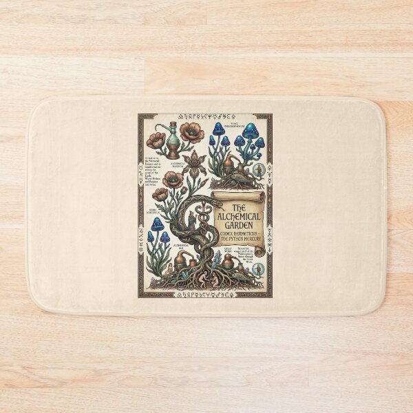Item preview, Voynich Manuscript Alchemical Garden Mystical Flowers Botanical designed and sold by TeeARTHY.