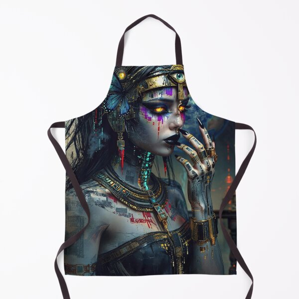 Item preview, World So Cold: Cyberpunk Queen with Tech Jewelry designed and sold by Insomnia Art Designs.