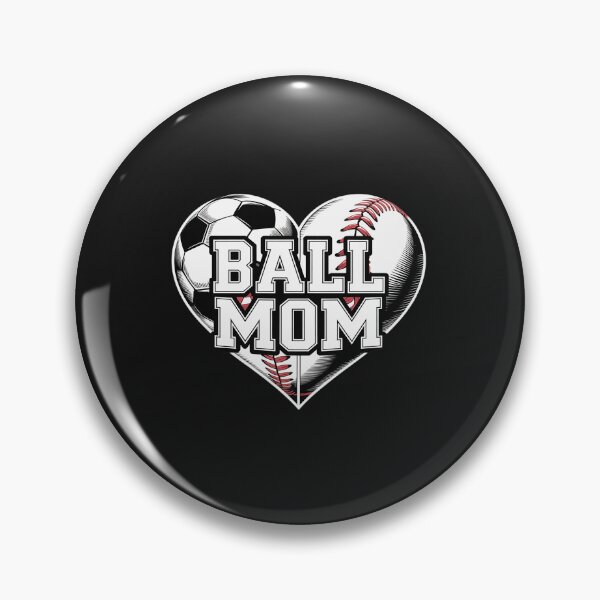 Item preview, Ball Mom Heart Baseball Soccer Mom  designed and sold by ReefNight.