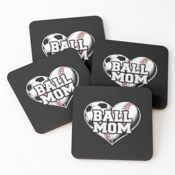 Item preview, Ball Mom Heart Baseball Soccer Mom  designed and sold by ReefNight.