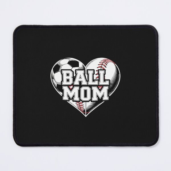 Item preview, Ball Mom Heart Baseball Soccer Mom designed and sold by ReefNight.