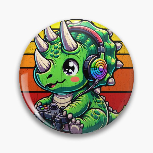 Item preview, Funny Dinosaur Triceratops Vintage Gamer Videogames Pew Boys Girls Kids designed and sold by rafaeltto.