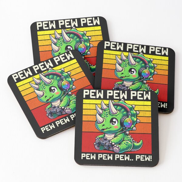 Item preview, Funny Dinosaur Triceratops Vintage Gamer Videogames Pew Boys Girls Kids designed and sold by rafaeltto.