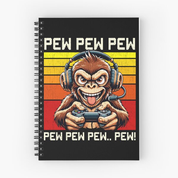 Item preview, Funny Monkey Vintage Gamer Videogames Pew Boys Girls Kids designed and sold by rafaeltto.