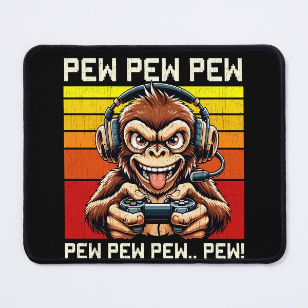 Item preview, Funny Monkey Vintage Gamer Videogames Pew Boys Girls Kids designed and sold by rafaeltto.