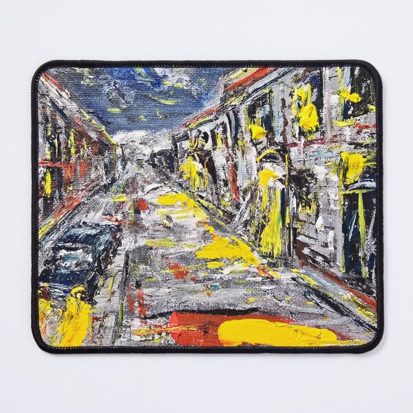 Item preview, Rainy City Street Abstract Urban Painting designed and sold by MariDaniArt.