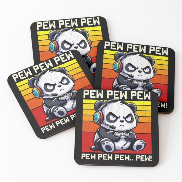 Item preview, Funny Panda Vintage Gamer Videogames Pew Boys Girls Kids designed and sold by rafaeltto.
