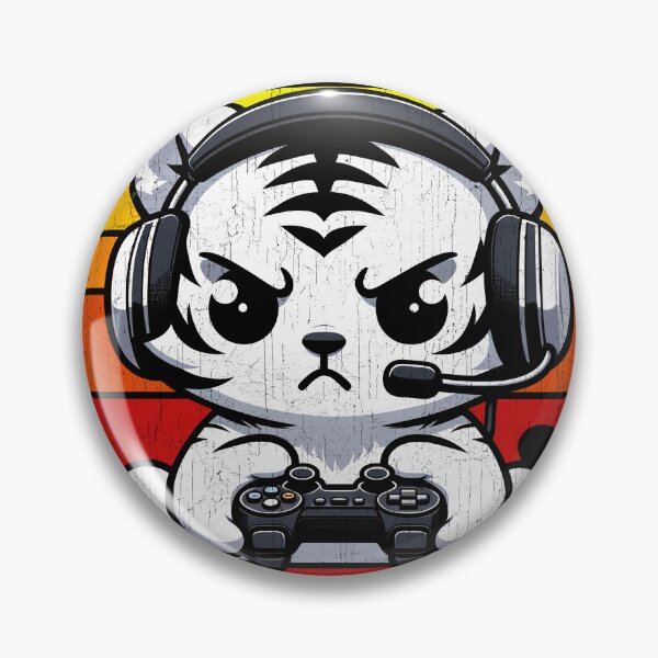Item preview, Funny White Tiger Vintage Gamer Videogames Pew Boys Girls Kids designed and sold by rafaeltto.