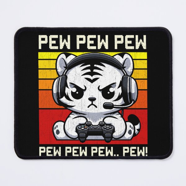 Item preview, Funny White Tiger Vintage Gamer Videogames Pew Boys Girls Kids designed and sold by rafaeltto.