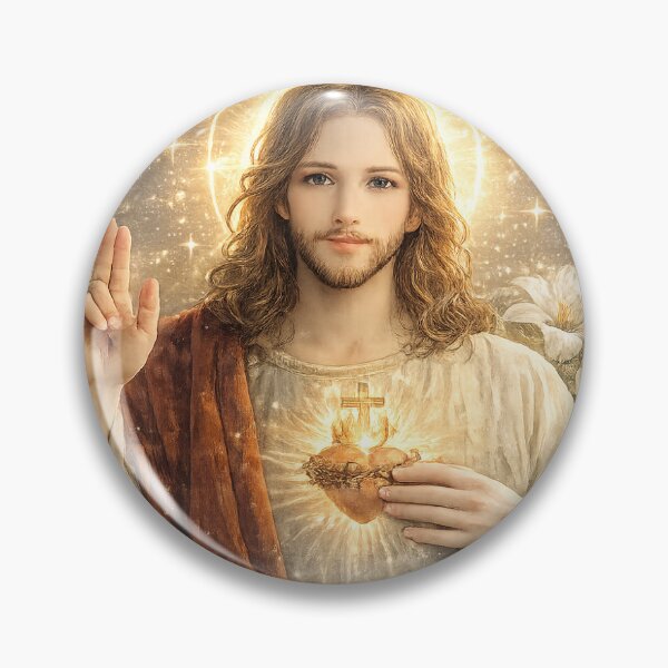Item preview, Young Jesus Sacred Heart Sticker | Christian Holy Jesus Transparent PNG Sticker for Laptop, Journal, Phone Case & Planner designed and sold by Stickwolll.