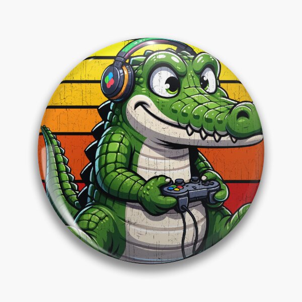 Item preview, Funny Crocodile Vintage Gamer Videogames Pew Boys Girls Kids designed and sold by rafaeltto.