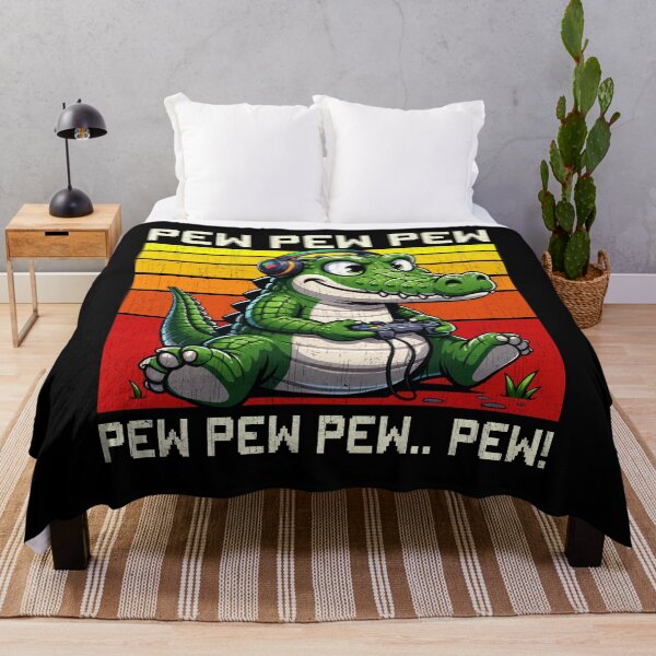 Item preview, Funny Crocodile Vintage Gamer Videogames Pew Boys Girls Kids designed and sold by rafaeltto.