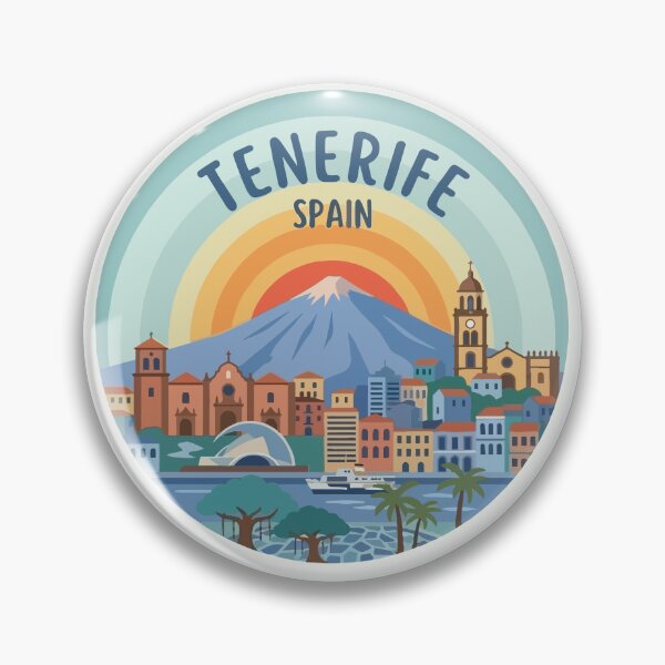 Item preview, Travel Sticker and Magnets of TENERIFE - SPAIN designed and sold by Globe Glee Designs.