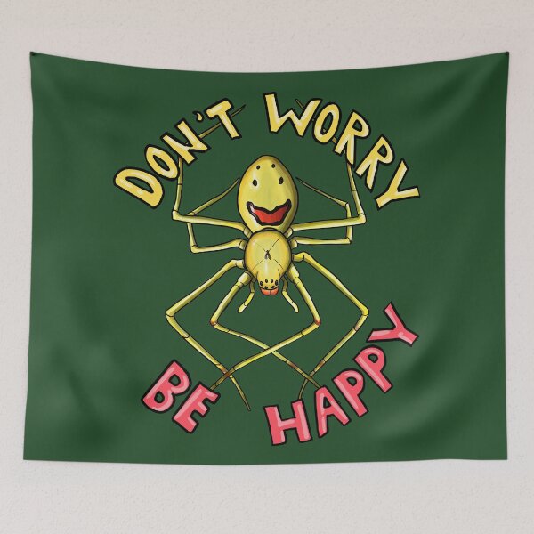 Item preview, Don't Worry Be Happy Hawaiian Smiling Spider designed and sold by JoyHappySpiders.