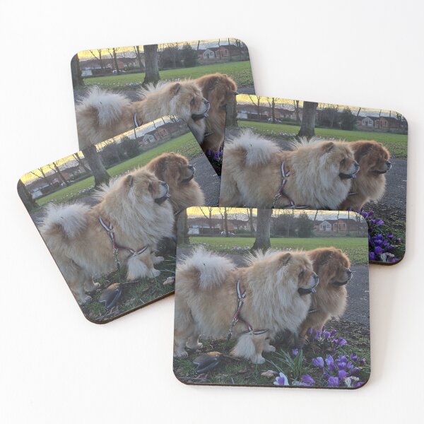 Item preview, Chow Chow Dogs at Sunset in Spring Park designed and sold by MariDaniArt.