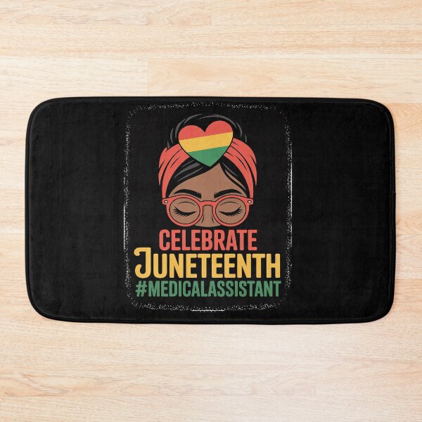Item preview, Black Medical Assistant Messy Bun Celebrate Juneteenth Afro 2026 designed and sold by BlassmausArt.
