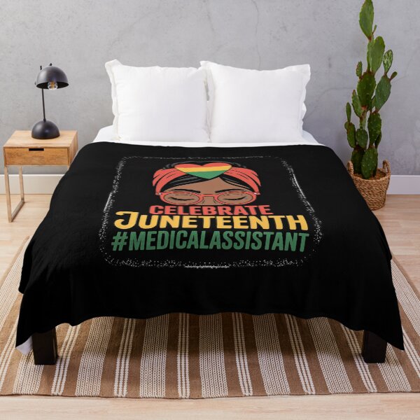 Item preview, Black Medical Assistant Messy Bun Celebrate Juneteenth Afro 2026 designed and sold by BlassmausArt.
