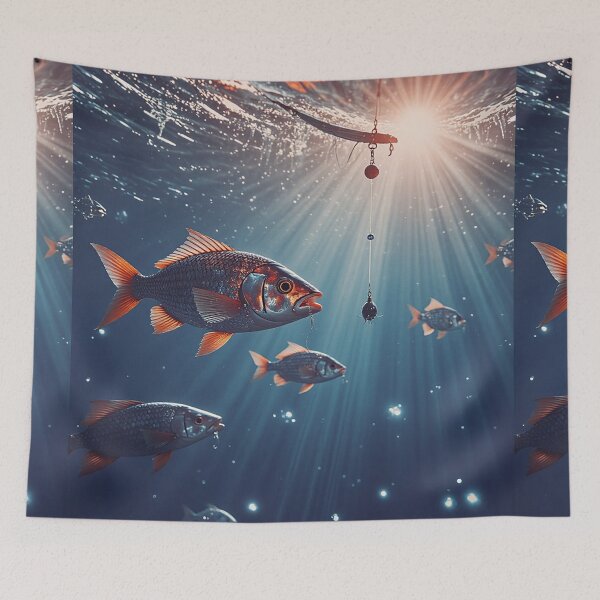Item preview, Underwater Fishing Wall Art designed and sold by BeautifulVirtues.