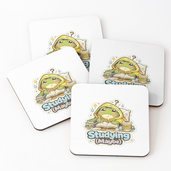 Item preview, Studying Maybe Cute Frog Funny Student Life Design designed and sold by InkWanderStudio.