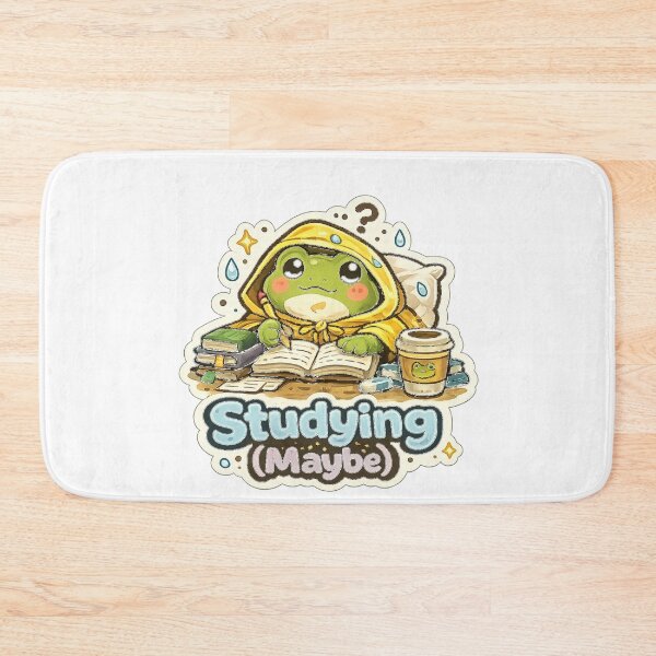 Item preview, Studying Maybe Cute Frog Funny Student Life Design designed and sold by InkWanderStudio.