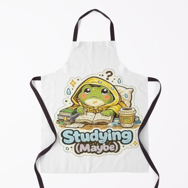 Item preview, Studying Maybe Cute Frog Funny Student Life Design designed and sold by InkWanderStudio.