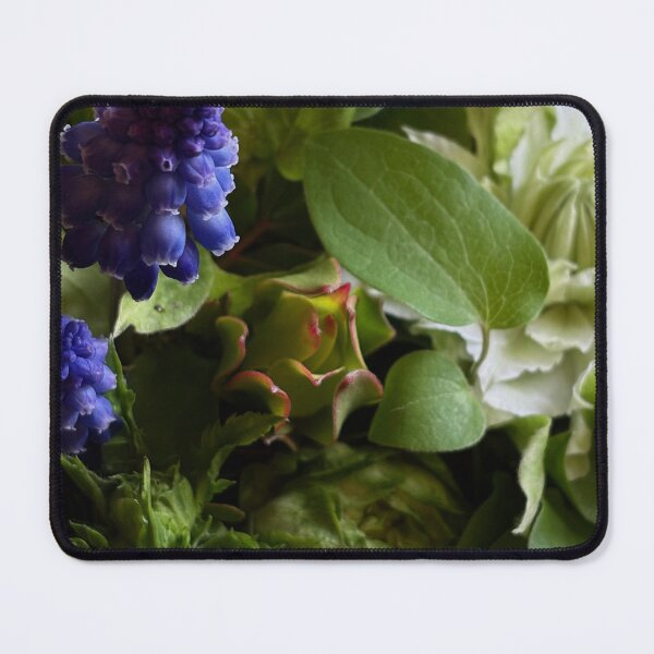 Item preview, Close-up of Blue Muscari and Clematis designed and sold by PapoBotanica.