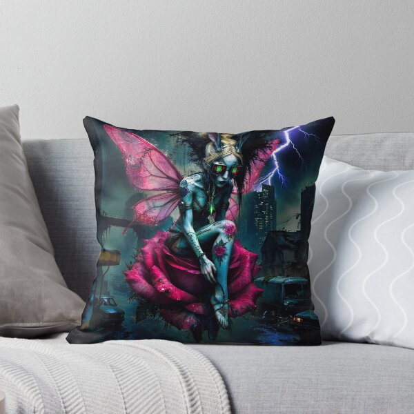 Item preview, Wings Over Ruin: Cyberpunk Fairy on Giant Rose designed and sold by Insomnia Art Designs.
