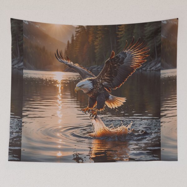 Item preview, Bald Eagle Fishing Wall Art designed and sold by BeautifulVirtues.