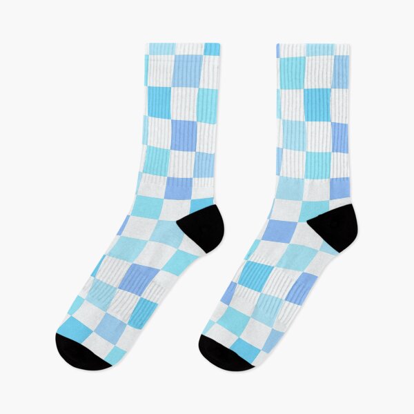 Item preview, Pastel Sky Blue Checkerboard Pattern designed and sold by EigengrauART.