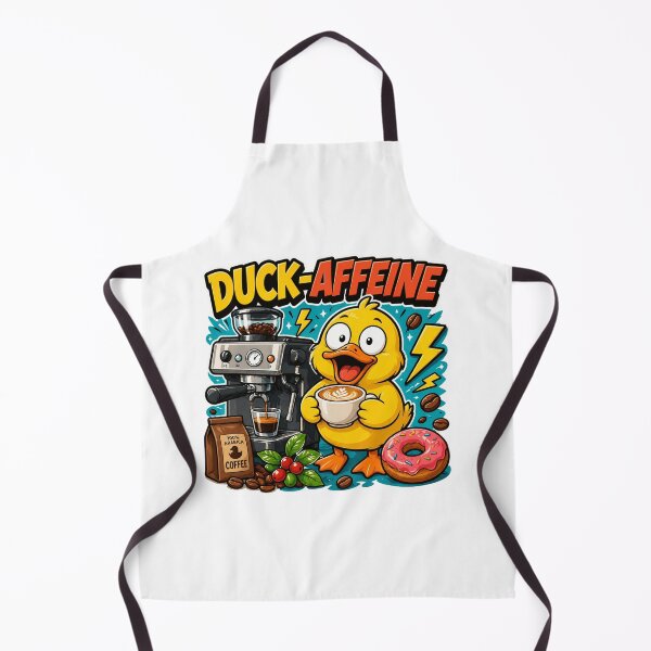 Item preview, Duck-Affeine Funny Coffee Duck - Espresso & Caffeine Addict Cartoon Art designed and sold by BrewmarkStudio.