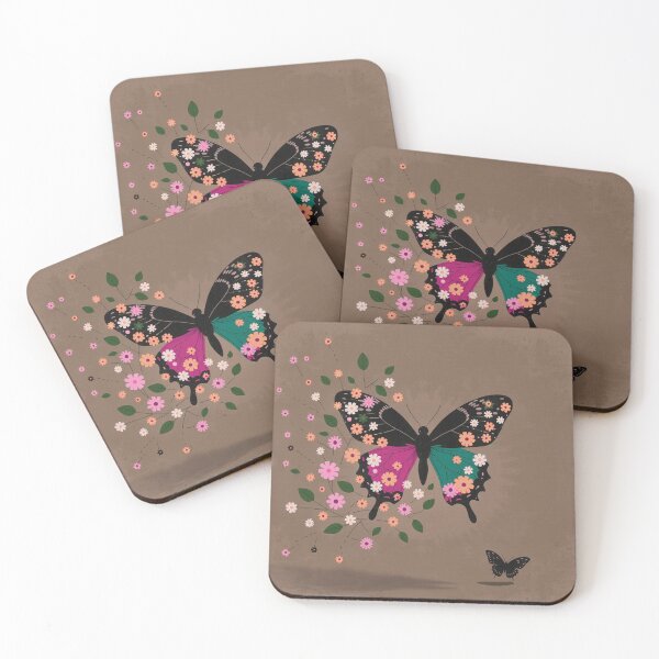 Item preview, Vintage Earthy Floral Butterfly Dream designed and sold by joycrysstudio.