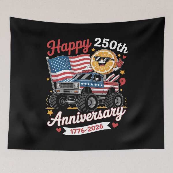 Item preview, 250th Anniversary 1776 4th July Orange On Monster Truck designed and sold by fferomananul.