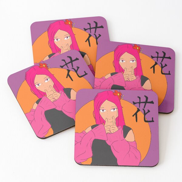 Item preview, Anime Girl With Flower Kanji designed and sold by DaimoStudios.