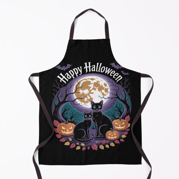 Item preview, Black Cats with Pumpkins under Full Moon on Halloween  designed and sold by Thamngan.